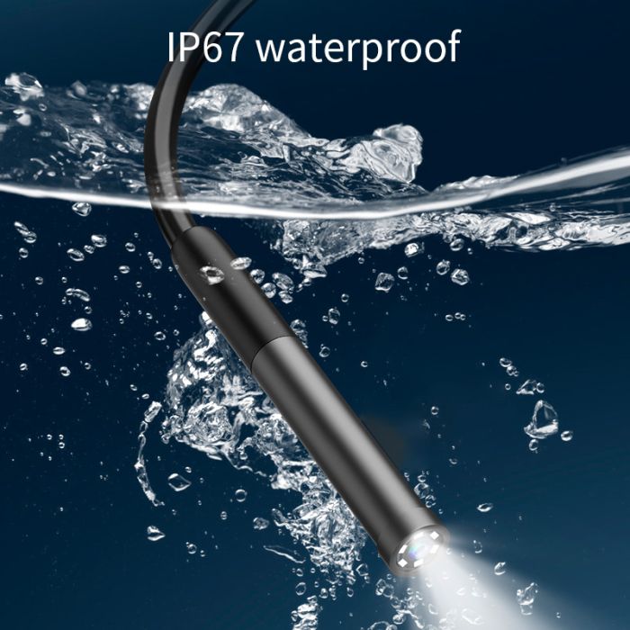 Эндоскоп WI-FI USB / 8 mm камера / подсветка / IP67 / Android IOS / OTG Type-C / Lightning 3 м