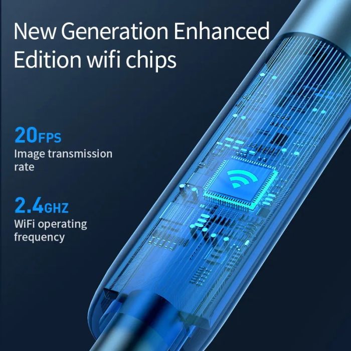 Эндоскоп WI-FI USB / 8 mm камера / подсветка / IP67 / Android IOS / OTG Type-C / Lightning 3 м
