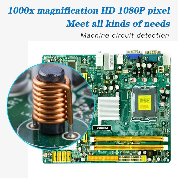 Микроскоп цифровой портативный F210 / кратность 1000X / HD 1080P / Wi-FI / Android IOS / подсветка