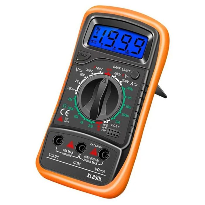 Мультиметр цифровой тестер XL830L / 600V DC-10A / функция Hold / подсветка