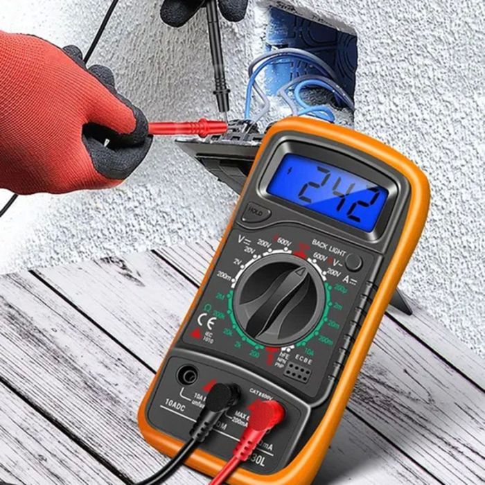 Мультиметр цифровой тестер XL830L / 600V DC-10A / функция Hold / подсветка