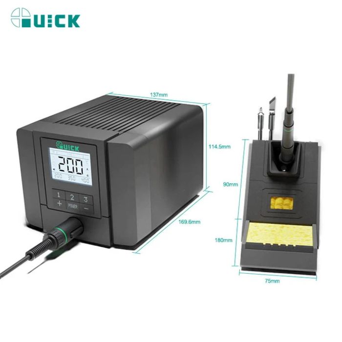 Паяльная станция QUICK Q8 прецизионный паяльник / 100 - 450°С / мониторинг / 3 канала памяти / 150 Вт