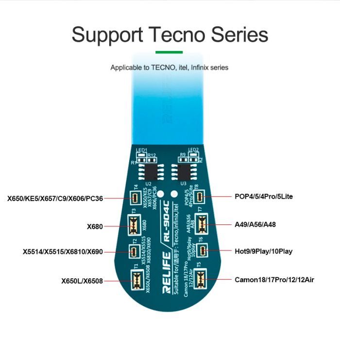 Активатор аккумуляторов Relife RL-904C / плата активации АКБ / для Tecno / Itel / Infinix