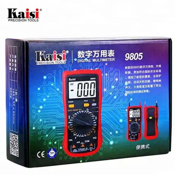 Мультиметр цифровой Kaisi 9805 / Автоотключение / Hold / 1000V / 10A