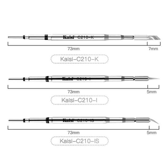 Жало, наконечник Kaisi C210-IS / вигнутий конус / для паяльника / паяльних станцій