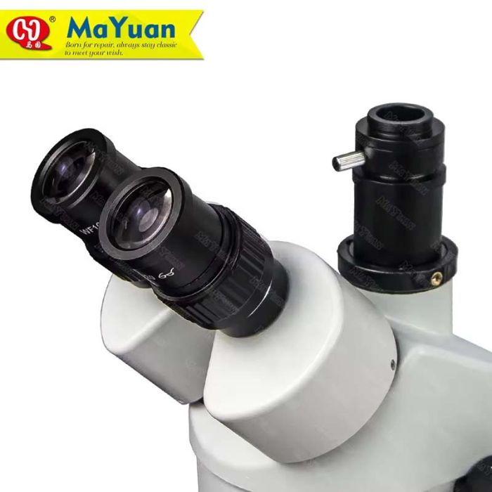 Микроскоп тринокулярный MaYuan MY-L2745 / двойной кронштейн / LED подсветка / кратность 45X