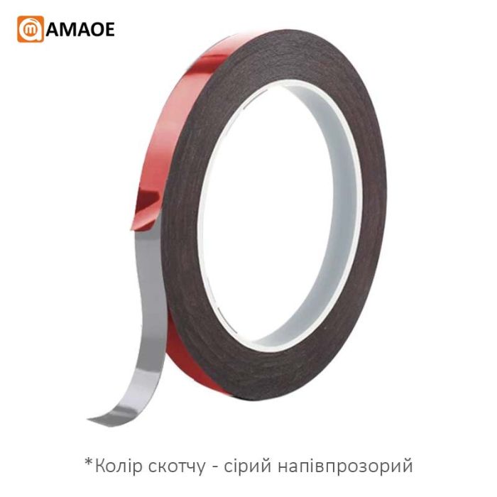 Скотч двухсторонний Amaoe DST023 клейкая лента тонкая на PE основе 10м / толщина 0.23мм / ширина 10мм