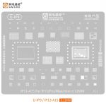 Трафарет BGA Amaoe U-IP9 IP13-A15 для iPhone 13 / Pro / Pro Max / Mini всі мікросхеми (0.12mm) V7.0