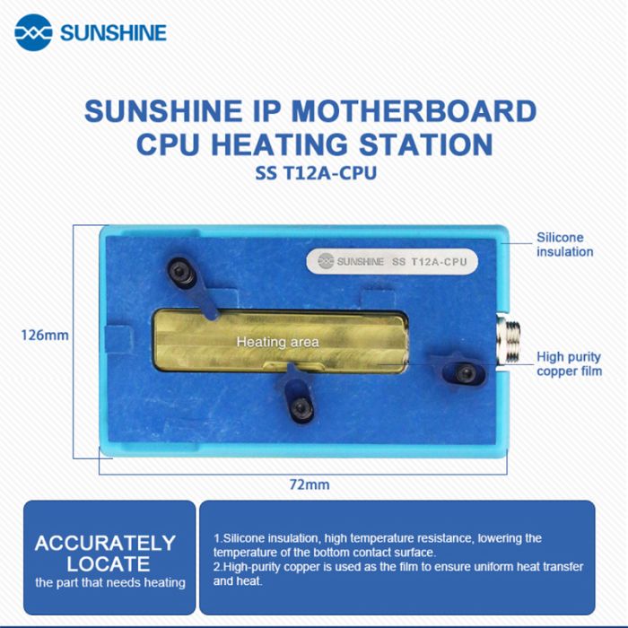 Нижній підігрів Sunshine SS-T12A для ремонту процесорів CPU