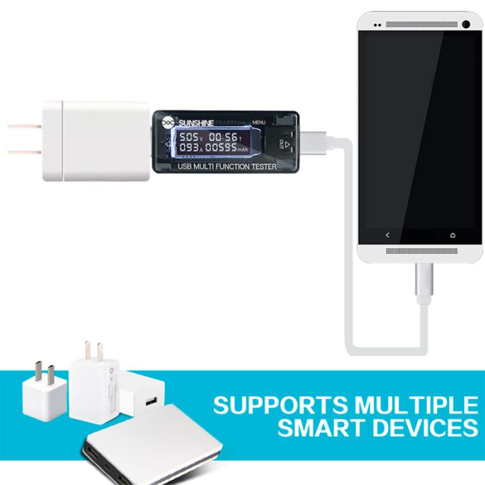 Багатофункціональний USB тестер Sunshine SS-302A QC4.0 / 2.8-30V / 5A