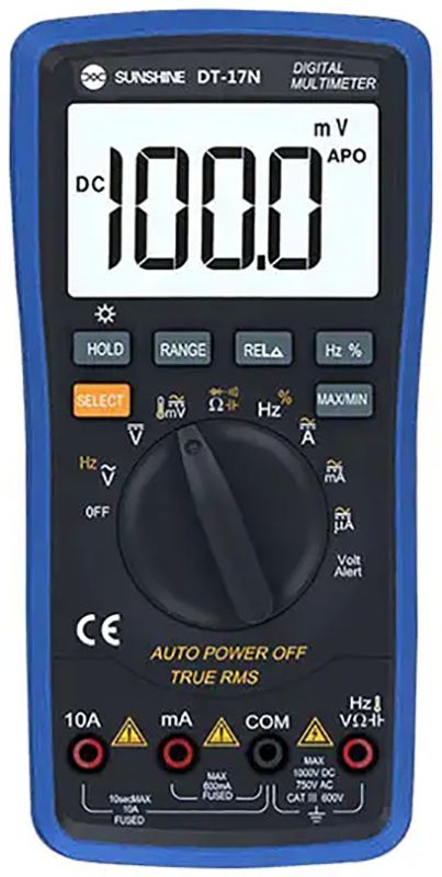 Мультиметр цифровий Sunshine DT-17N V2.0 / АВТО режим / True RMS / автовимкнення / підсвітка