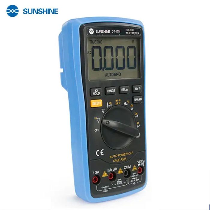 Мультиметр цифровий Sunshine DT-17N V2.0 / АВТО режим / True RMS / автовимкнення / підсвітка
