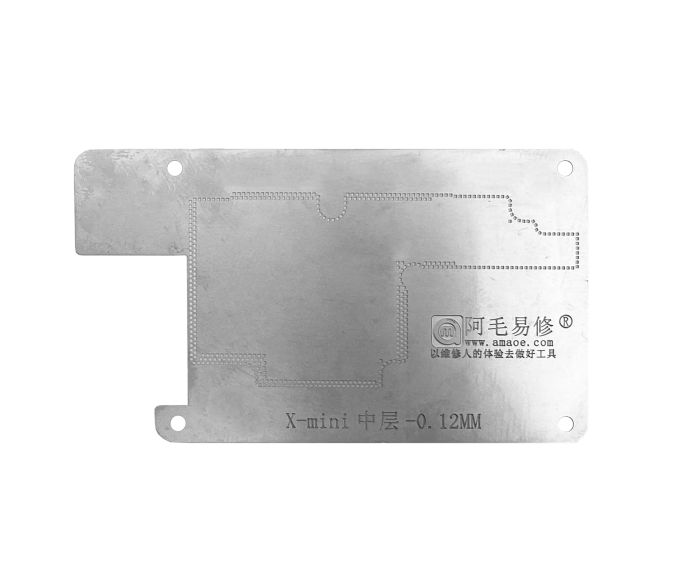Трафарет BGA Amaoe PCB для iPhone X для держателя плат MFix и магнита UBase  (0.12 mm)