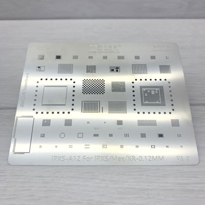 Трафарет BGA Amaoe A12 для iPhone XS / XS Max / XR все микросхемы (0.12 mm)