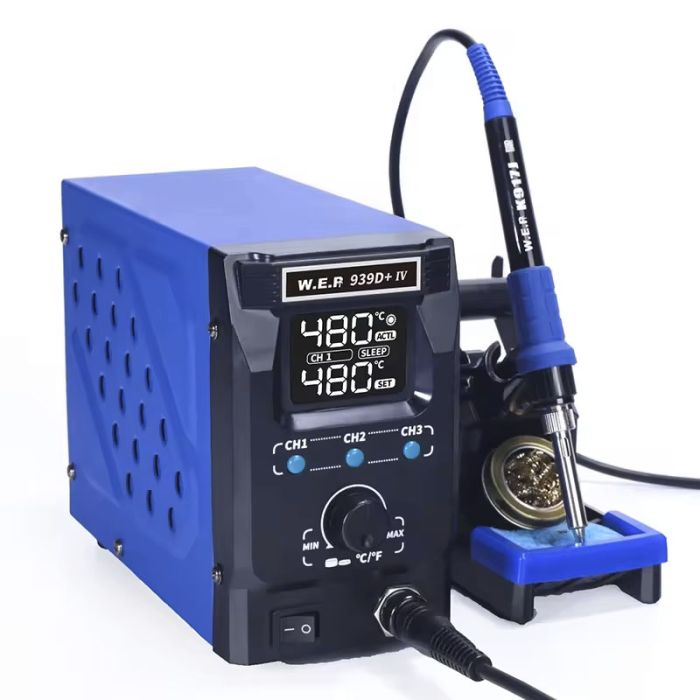 Паяльная станция WEP 939D+ IV паяльник / 200 - 450 °С / 3 канала памяти / 90 Вт