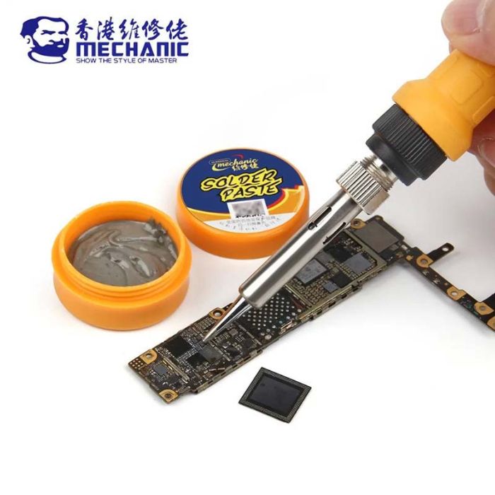 Паяльная паста BGA Mechanic V3S35 бессвинцовая Sn 99% Ag 0.3% Cu 0.7% / IPX5 / 217°C / 20г