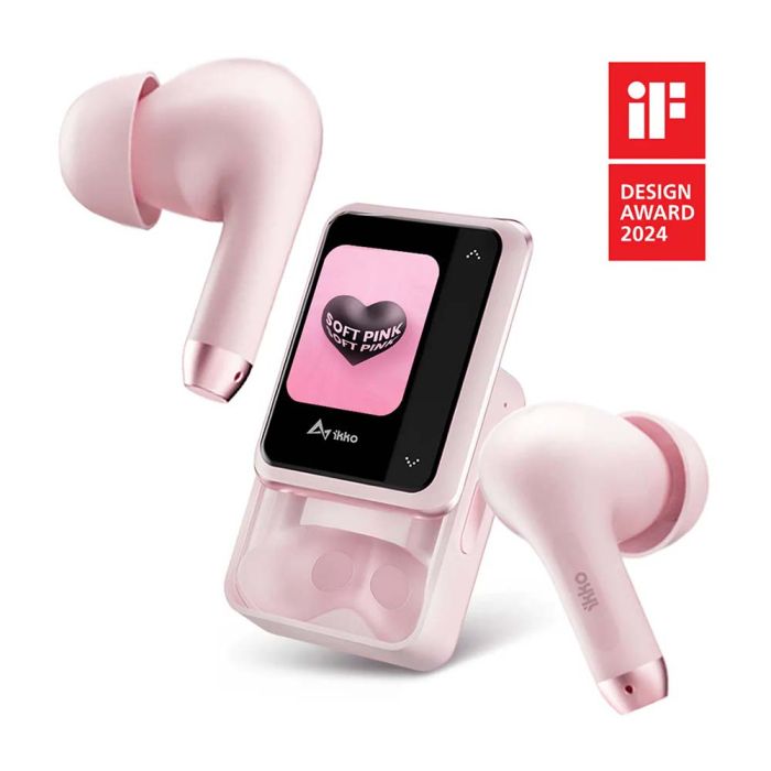 Навушники TWS перекладач IKKO ActiveBuds / AI ChatGPT голосовий помічник / 45 мов / WI-FI / BT 5.3 Pink