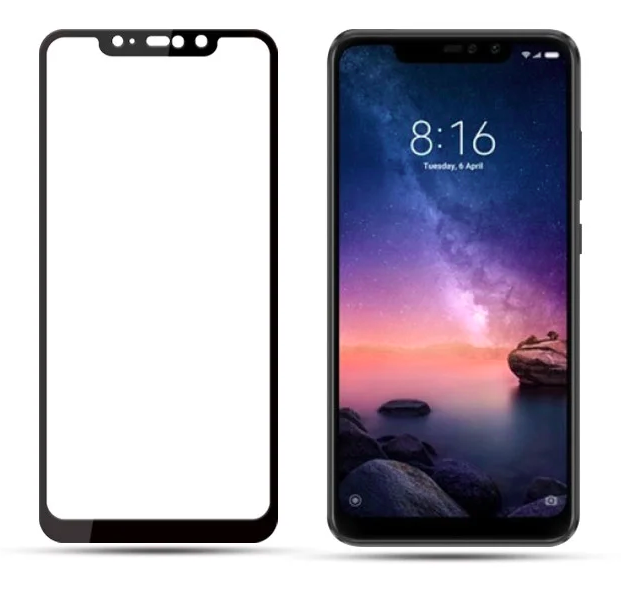 Защитное стекло Full Coverage для Xiaomi Redmi Note 6 Pro Black