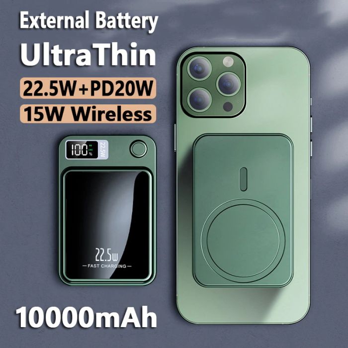 Power bank беспроводной XIYT Y211 / быстрая зарядка / Magsafe / Magnetic / 22.5W + 15W / 10000 mAh Violet