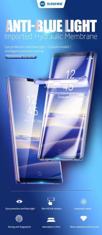 Гидрогелевая бронепленка для телефона Sunshine SS-057B (Anti-Blue Light) Korea \ пачка 50шт