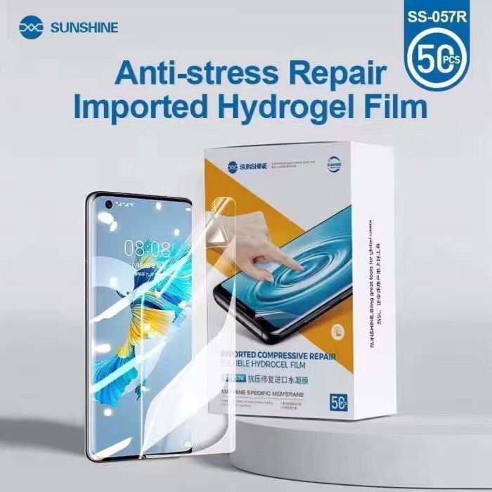 Гидрогелевая бронепленка для телефонов Sunshine SS-057R (Самовосстанавливающаяся) пачка 50шт