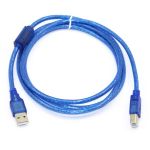 Кабель USB 2.0 RITAR AM/BM, 1.8m, 1 феррит, прозрачный синий