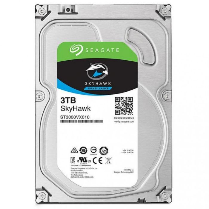 Жесткий диск 3.5" 3Tb Seagate SkyHawk, SATA3, 256Mb, 5400 rpm (ST3000VX009)