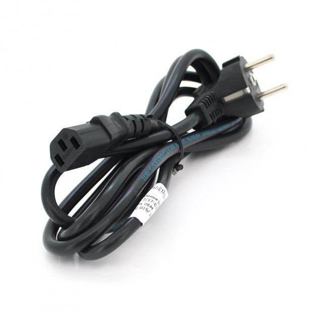 Кабель питания Schuko PC-186 CEE7/17-C13, 1.8M, 1.0 mm, OEM (евровилка) Q25/250 МЕДЬ
