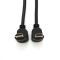 Кабель Merlion HDMI-HDMI 1.0m, v1.4, OD-7.5mm, круглый Black, коннектор Black 90° угловой
