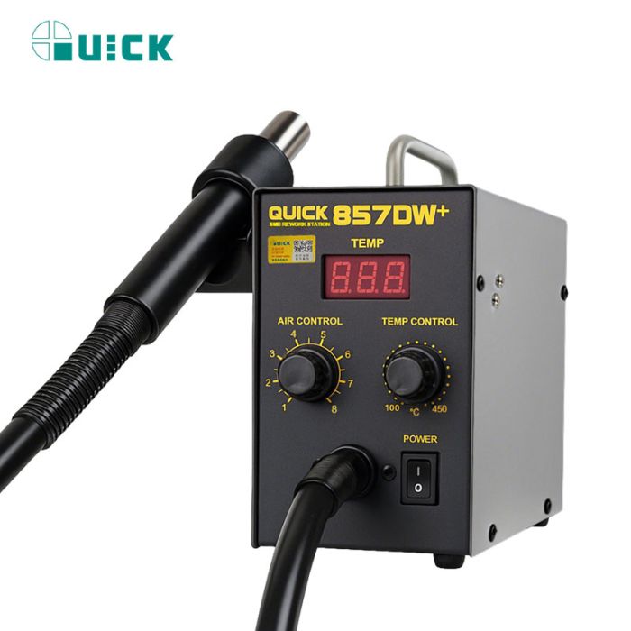 Термовоздушная паяльная станция QUICK 857DW+  / фен /  580 Вт / 100-450°С / 50 л/мин
