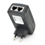 POE инжектор RITAR RT-PIN-24/12EU, 24V 0,5A (12Вт) с портами Ethernet 10/100Мбит/с, EU PLUG