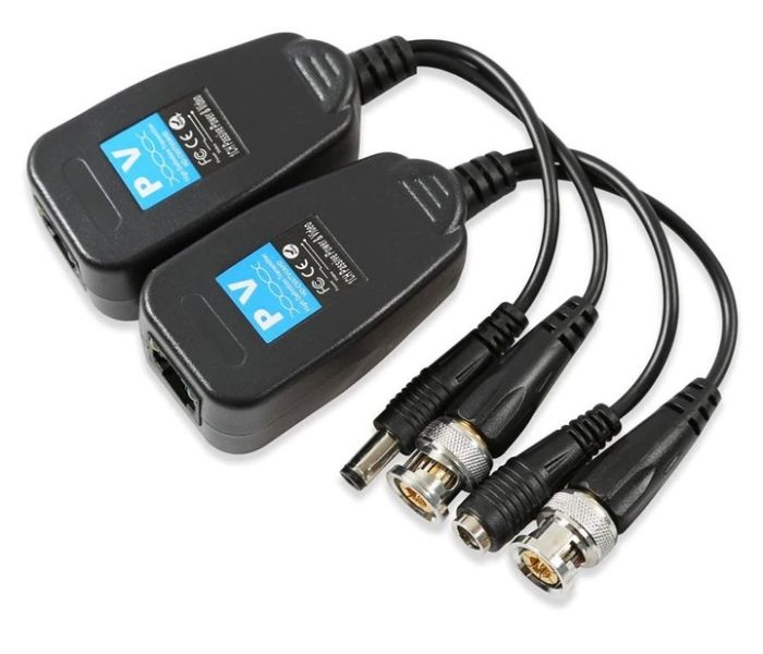 Пассивный приемопередатчик видеосигнала (балун) AHD/CVI/TVI, DC+BNC - RJ-45 2 шт.