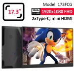 Монитор портативный 173FCG / 17.3 '' / IPS / 1920x1080 / Type-C / HDMI / jack 3.5 мм / второй экран