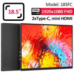 Монитор портативный 185FC / 18.5 '' / IPS / 1920x1080 / Type-C / HDMI / jack 3.5 мм / второй экран