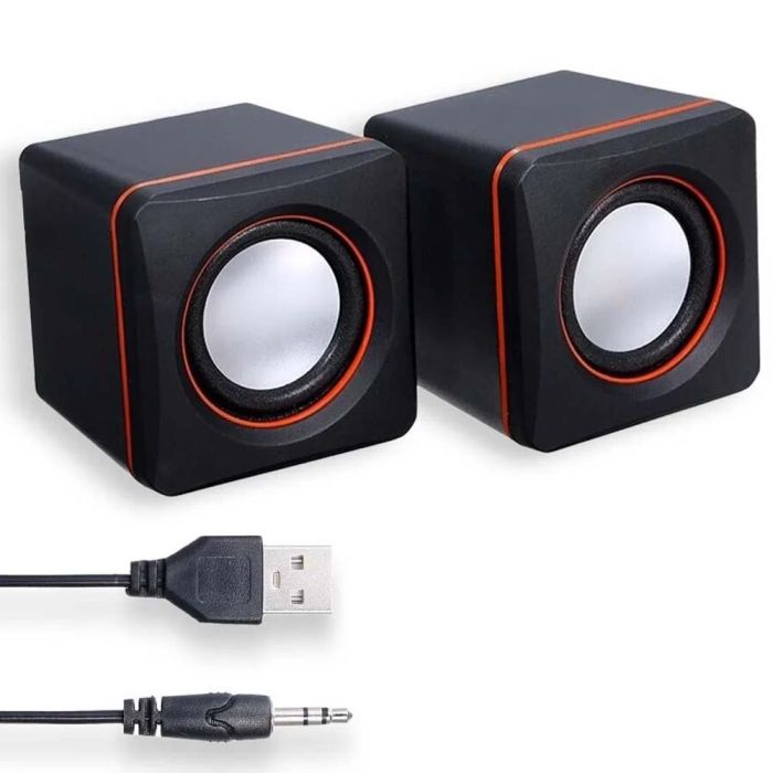 Колонки 2.0 JEDEL JD-CK4 USB + 3.5mm, 2x3W, 90Hz- 20KHz, з регулятором гучності, Black, BOX
