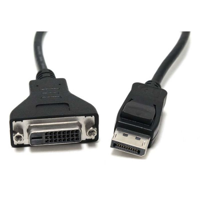 Конвертер Display Port (папа) на DVI24+1(мама) 30cm, Black, 4K/2K, Пакет