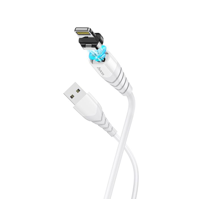 Кабель HOCO X63 Racer magnetic for Lightning 2,4A/1m. White