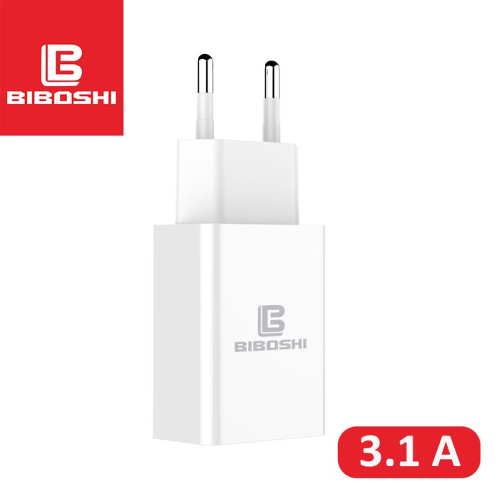 Мережевий зарядний пристрій Biboshi C11 1 USB 3.1A + кабель Micro-USB white