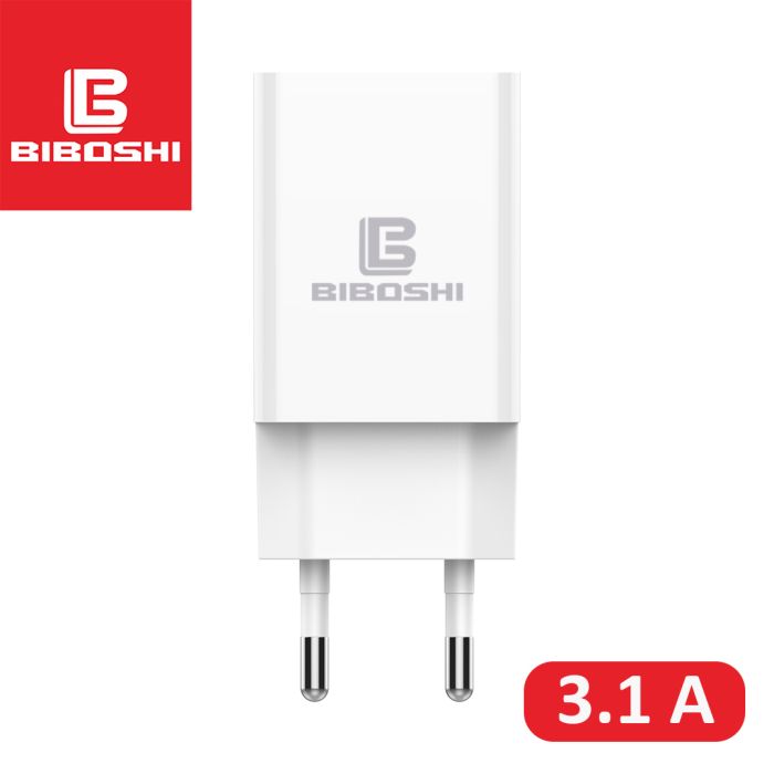 Мережевий зарядний пристрій Biboshi C11 1 USB 3.1A + кабель Micro-USB white