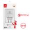 Мережевий зарядний пристрій Biboshi C39 1 USB 20W / QC5.0 + кабель Lightning white