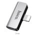 Перехідник Hoco LS24 Dual Lightning Converter (Сталевий)