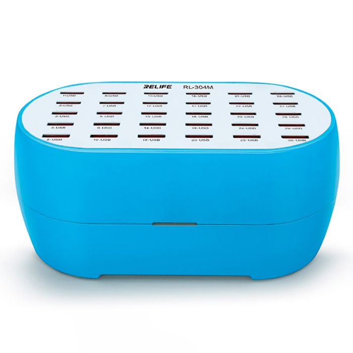 Зарядний пристрій RELIFE RL-304M / 2.4A / 30 USB / 160W