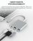 Переходник OTG адаптер 3 в 1 / Type-C на HDMI + USB 3.0 + Type-C / PD 100 Вт / Белый
