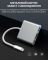 Переходник OTG адаптер 3 в 1 / Type-C на HDMI + USB 3.0 + Type-C / PD 100 Вт / Белый