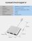 Переходник OTG адаптер 3 в 1 / Type-C на HDMI + USB 3.0 + Type-C / PD 100 Вт / Белый