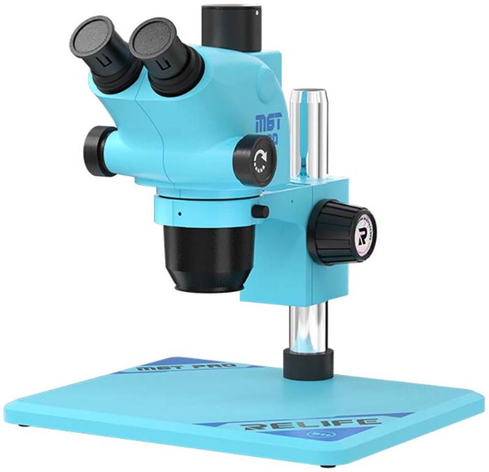 Микроскоп тринокулярный Relife RL-M6T Pro-B11 / 6.5X-65X / CTV 0,5X / подсветка / Синий