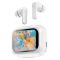 Наушники беспроводные LX-10 TWS Earbuds с LED дисплеем, Bluetooth 5.4, ANC + ENC, 320mAh White