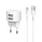 Сетевое зарядное устройство Borofone BA23A 2 USB 2.4A Type-C белое