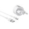 Сетевое зарядное устройство Borofone BA23A 2 USB 2.4A Type-C белое
