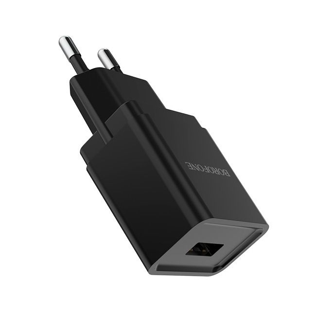 Сетевое зарядное устройство Borofone BA19A 1 USB 1A Micro чёрное